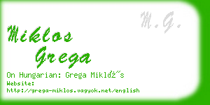 miklos grega business card